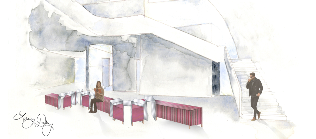 Early watercolor of I C A