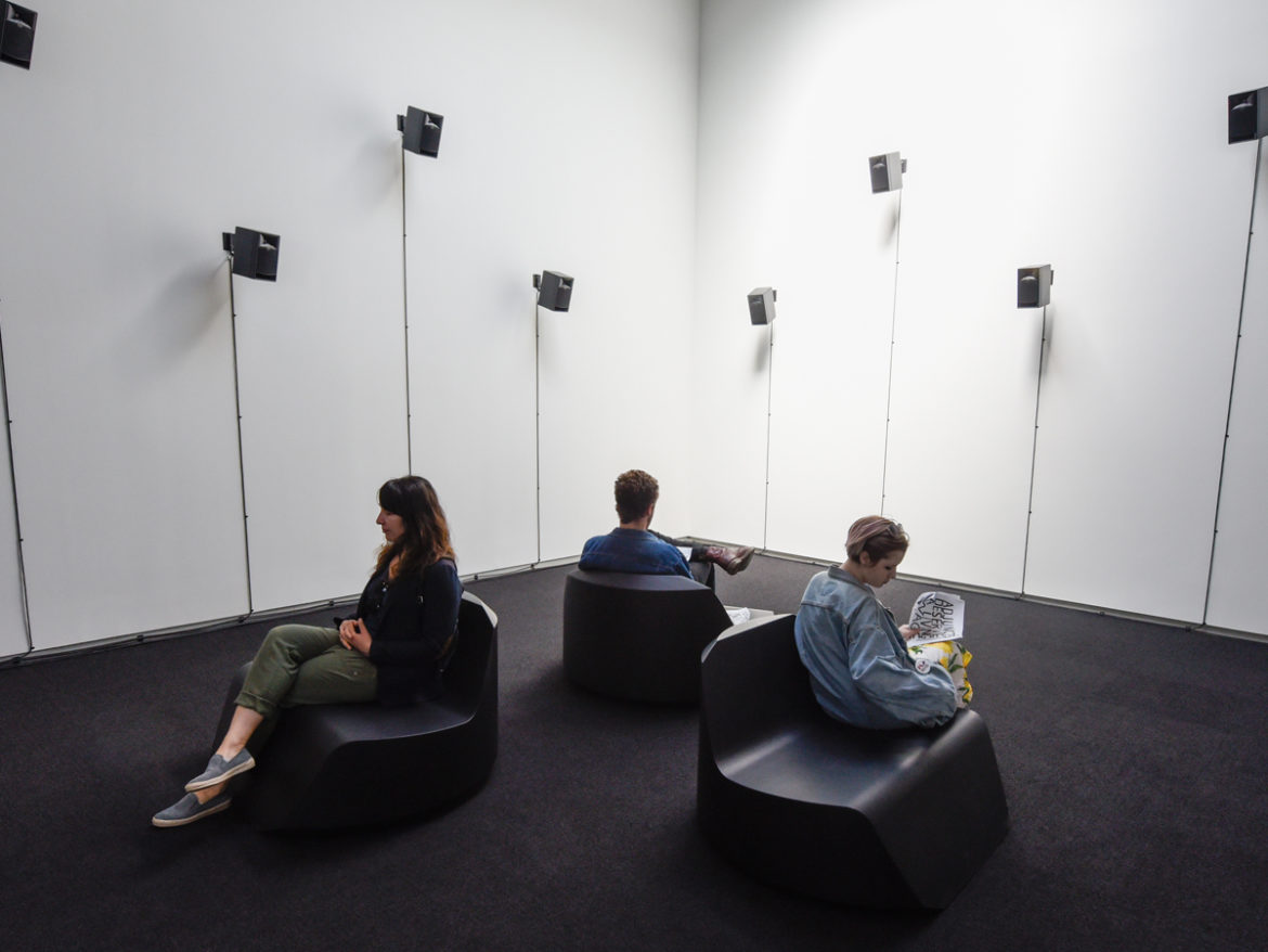 Installation Shot: Stephen Vitiello Declaration artwork. Photo: Clemet Britt