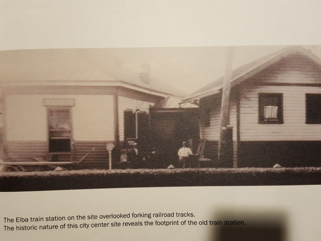 Photo of Book featuring the old Elba Train station