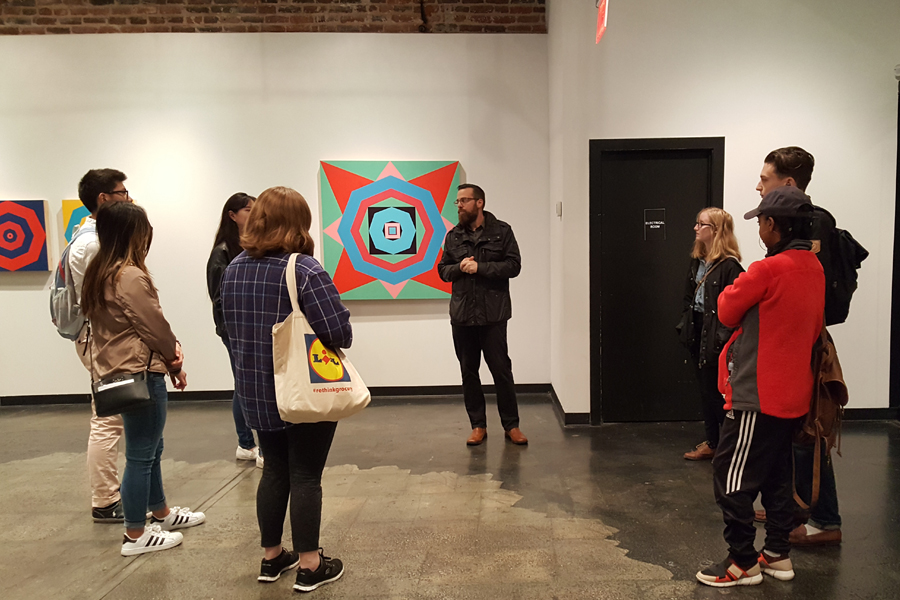 V C U students tour Richmond art Gallery