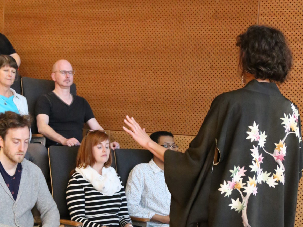 Mindfulness session in I C A auditorium