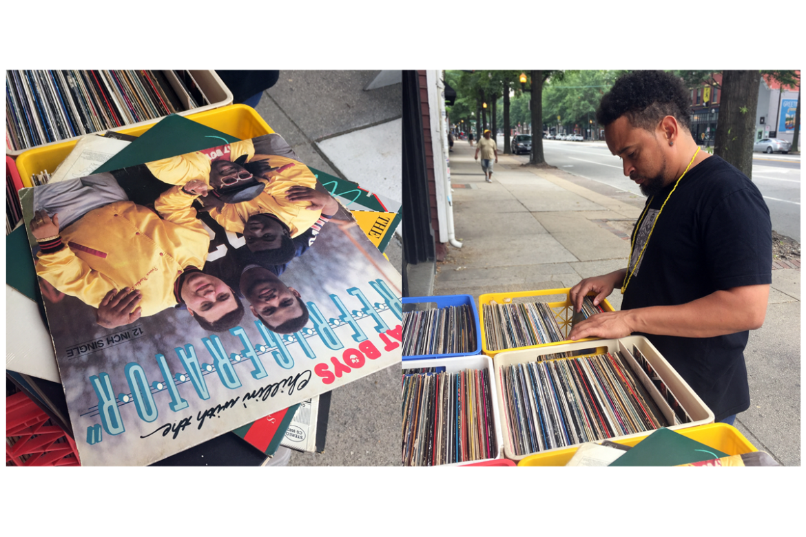 Photo: Michael Demps browses records