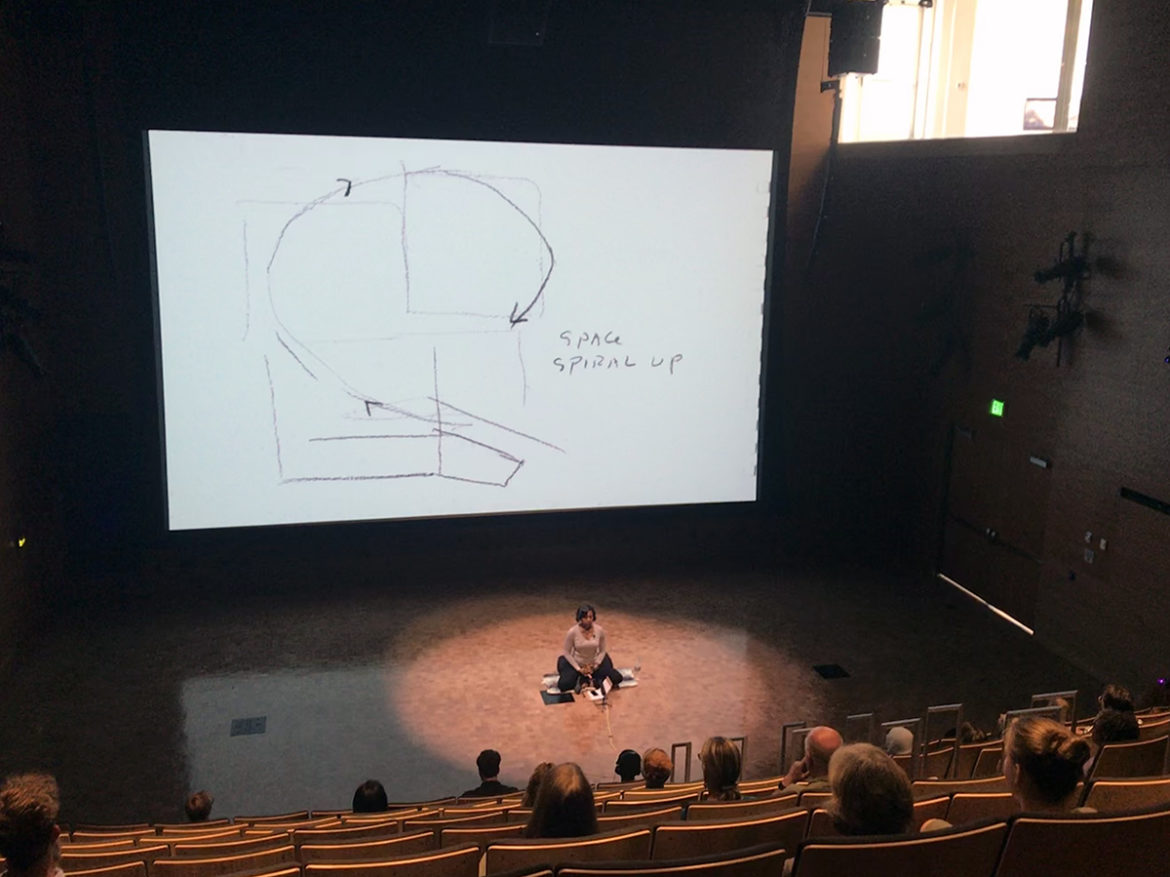 Instructor Ashley Williams leads a Mindfulness meditation session