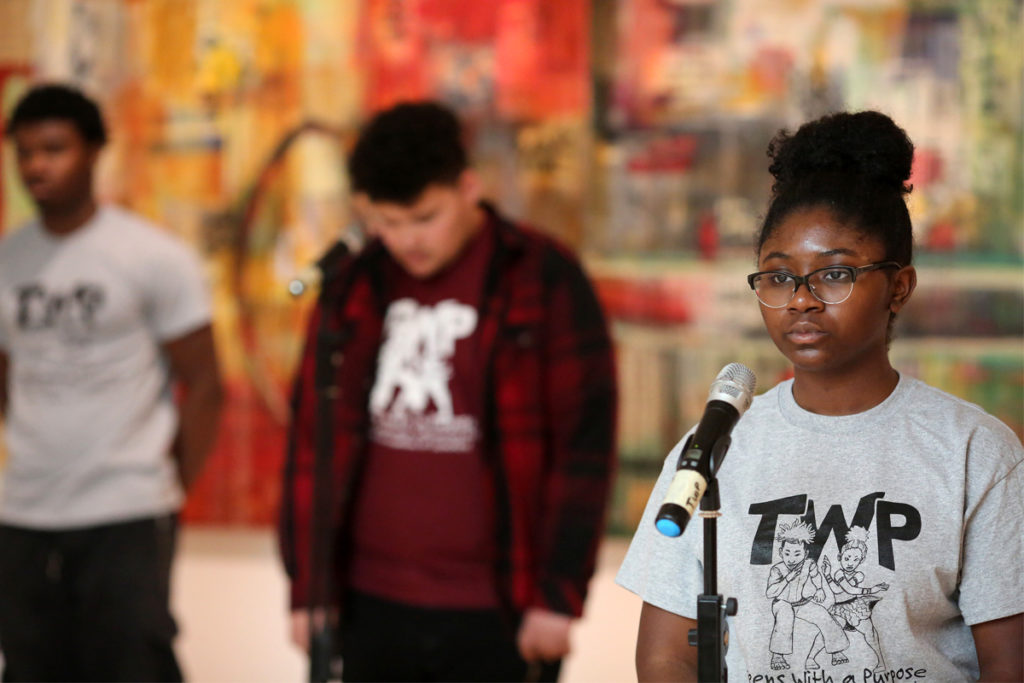 Group Shout: Teen Poets perform a reading