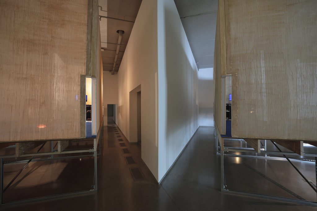 Installation view of "Shadows Are to Shade" in the I C A's forking galleries